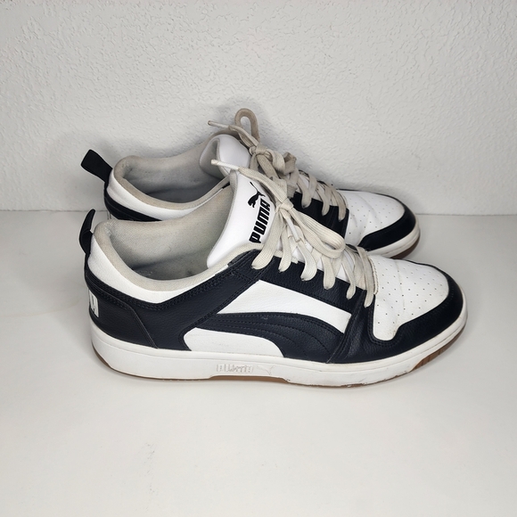 PUMA Rebound LayUp SL Low White Black Mens Sz 11.5 Athletic Shoes Sneakers - Picture 4 of 12